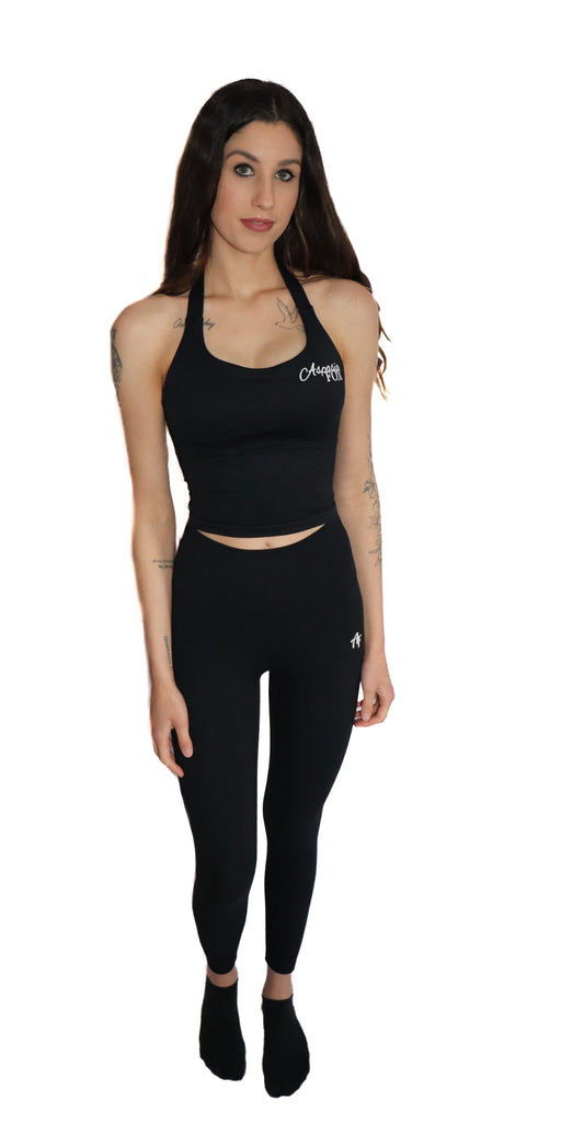 Seamless Halter Top - Black