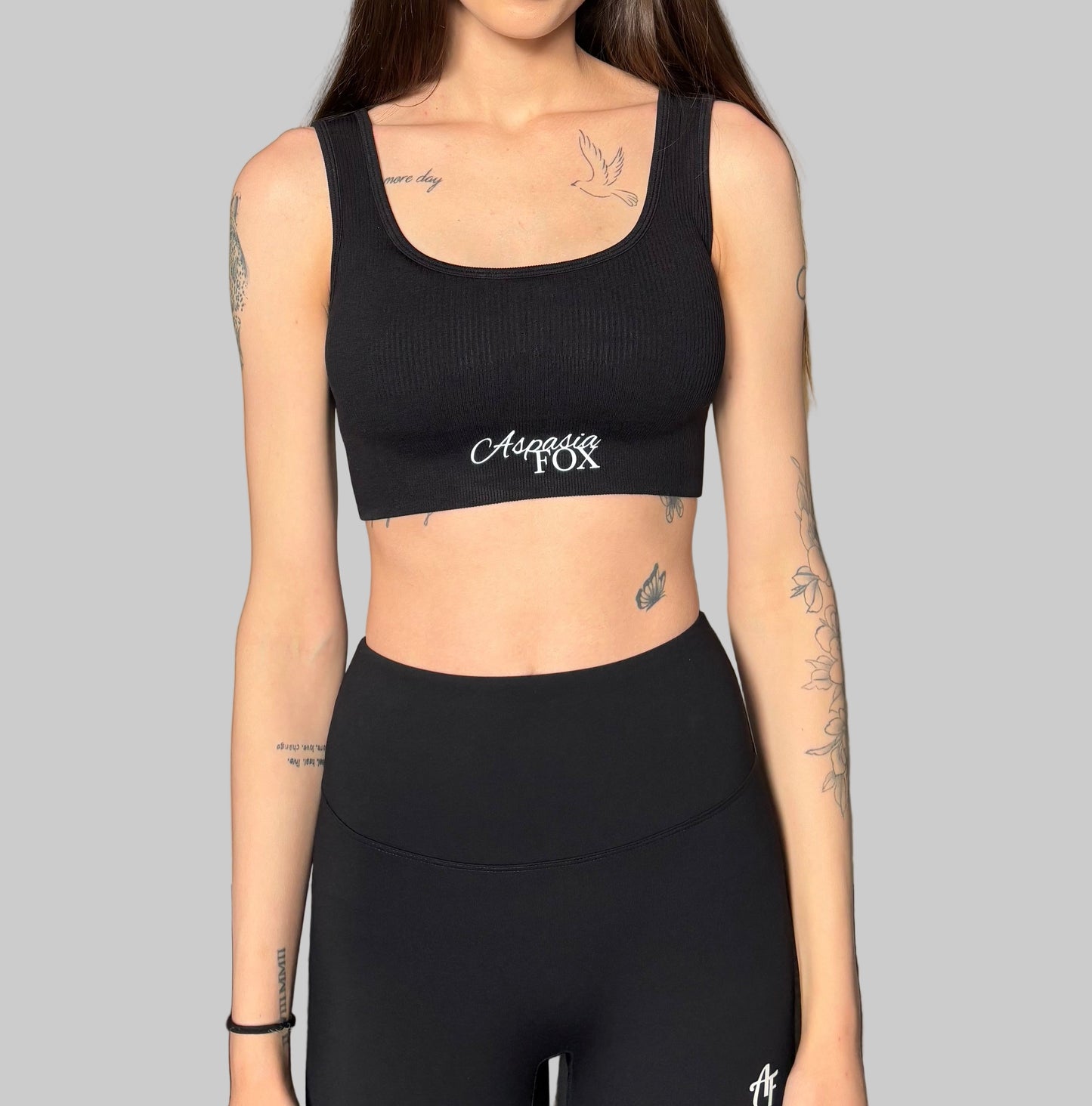 Ribbed Luxe Bra - black