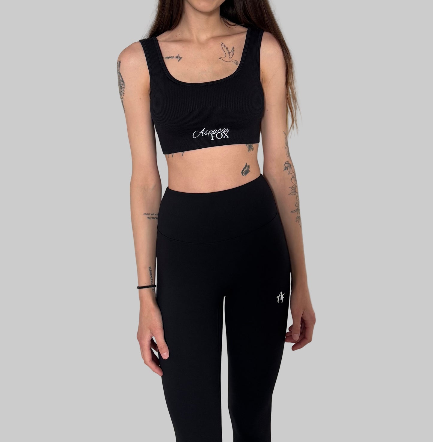 Ribbed Luxe Bra - black