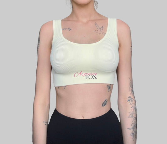 Ribbed Luxe Bra - Crème Brulée