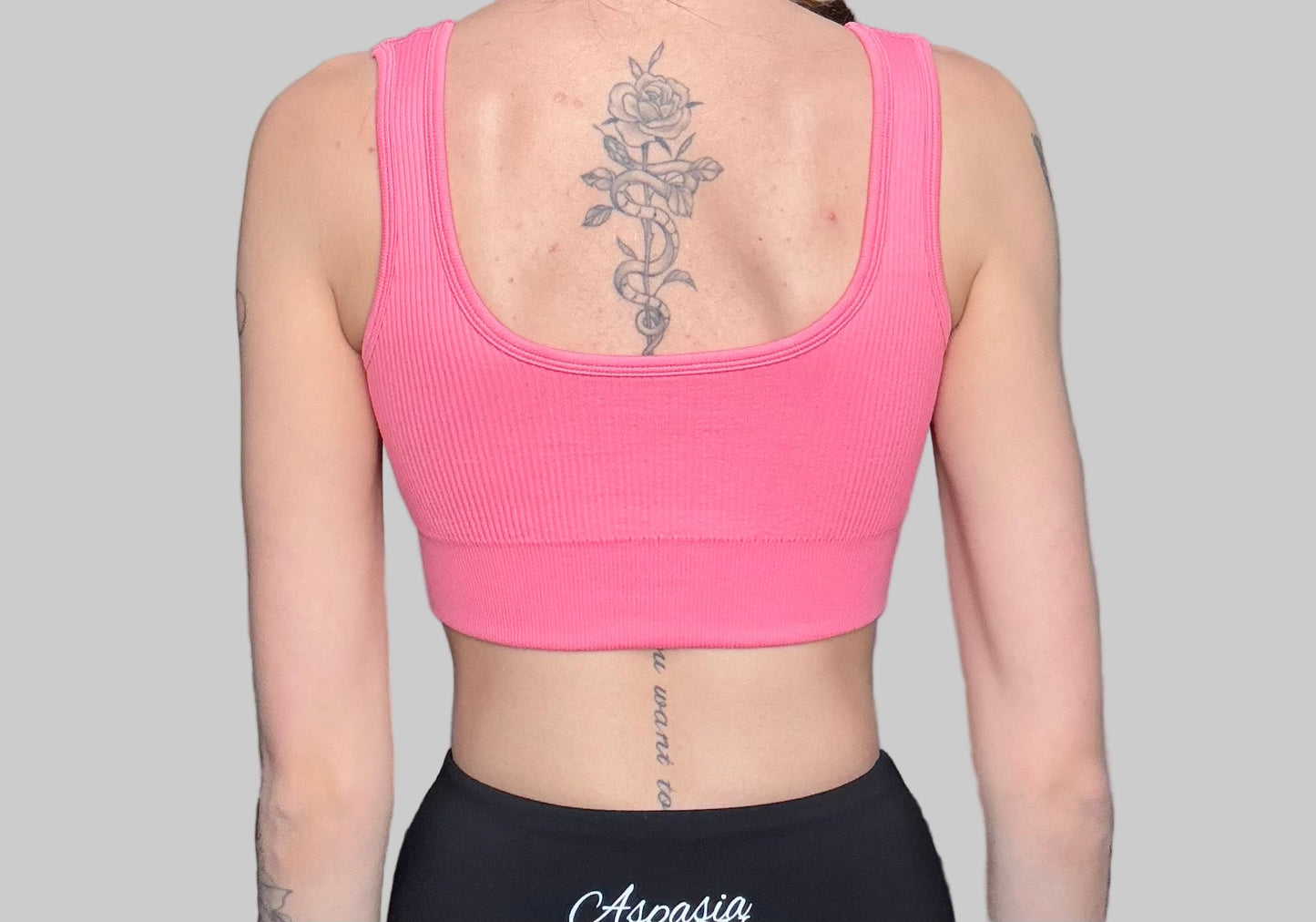 Ribbed Luxe Bra - Deep Pink