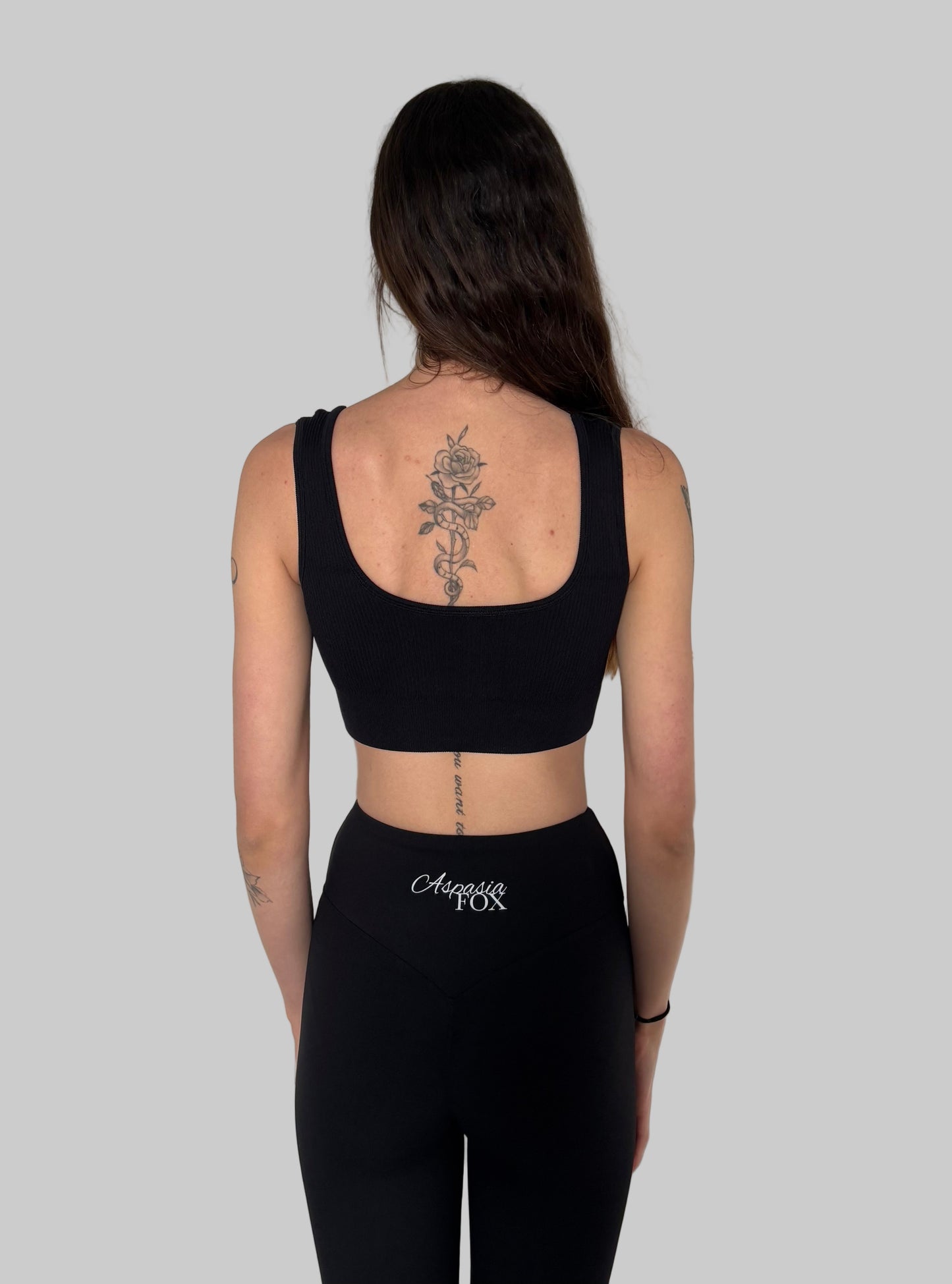 Ribbed Luxe Bra - black