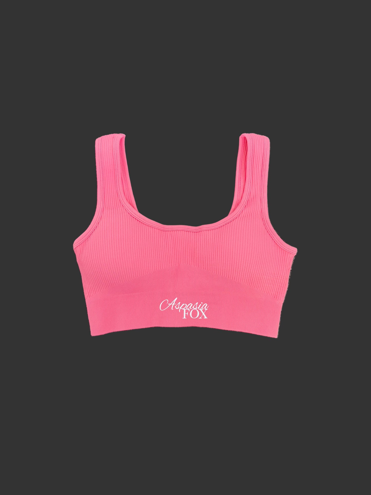 Ribbed Luxe Bra - Deep Pink